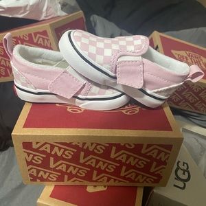 Lilac Snow Toddler Checkerboard Slip-on Vans .